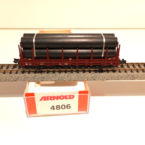 VAGÓN TELEROS CON TUBOS 01 80 334 0 581-4 DB ÉPOCA IV ARNOLD 4806 (G610) | Zustand: Nuevo