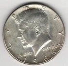 1966 P KENNEDY HALF DOLLAR SILVER .400 UNITED STATES OF AMERICA FIFTY CENTS .50¢