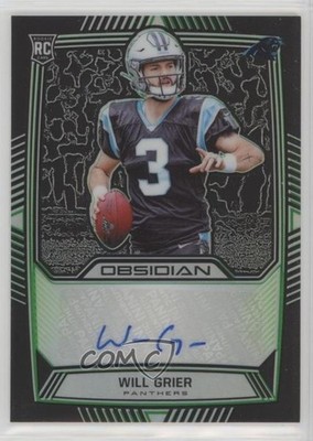 2019 Panini Obsidian Rookie Electric Etch Green 33/50 Will Grier Auto RC 14dh