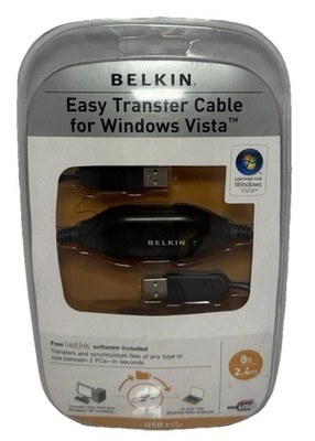 Belkin USB Easy Transfer Cable Windows Vista PC to PC NEW