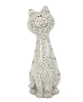 Trendline Dekofigur Katze Terrakotta 26 X 10 Cm Grau Figur