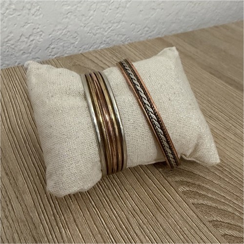 Avon and Sergio Lub Vintage Copper Cuff Bracelets-Estate