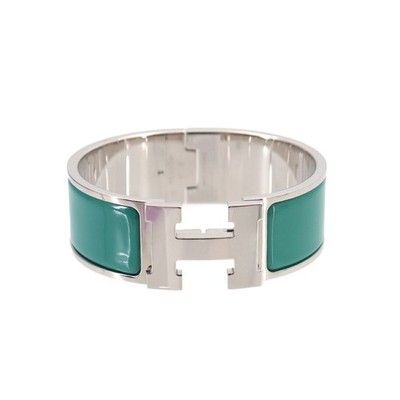 HERMES Clic Clac H PM Bangle Green Silver Accessory 90325474