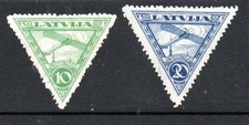 Latvia 1921 Air set fine, fresh mint