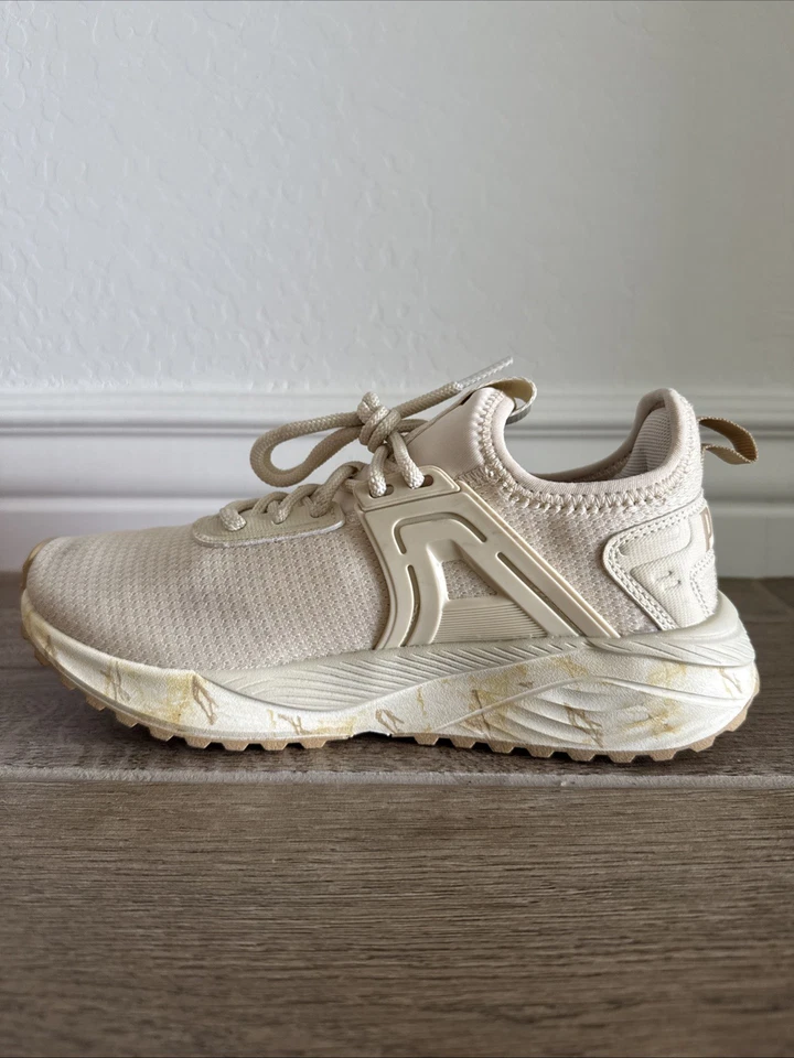 彪马 Pacer 女式 Alpine Snow Gold 带大理石跑步鞋 396263-03 尺码 6 — 第 4/4 张图片