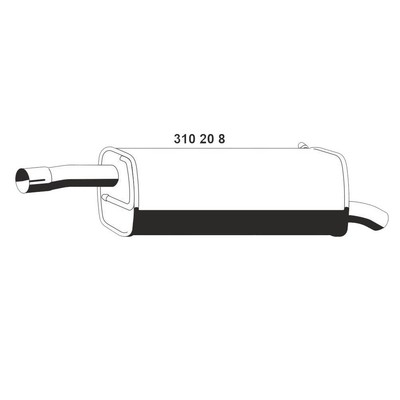 ERNST 310208 Endschalldämpfer Schalldämpfer für MAZDA 2 (DY)