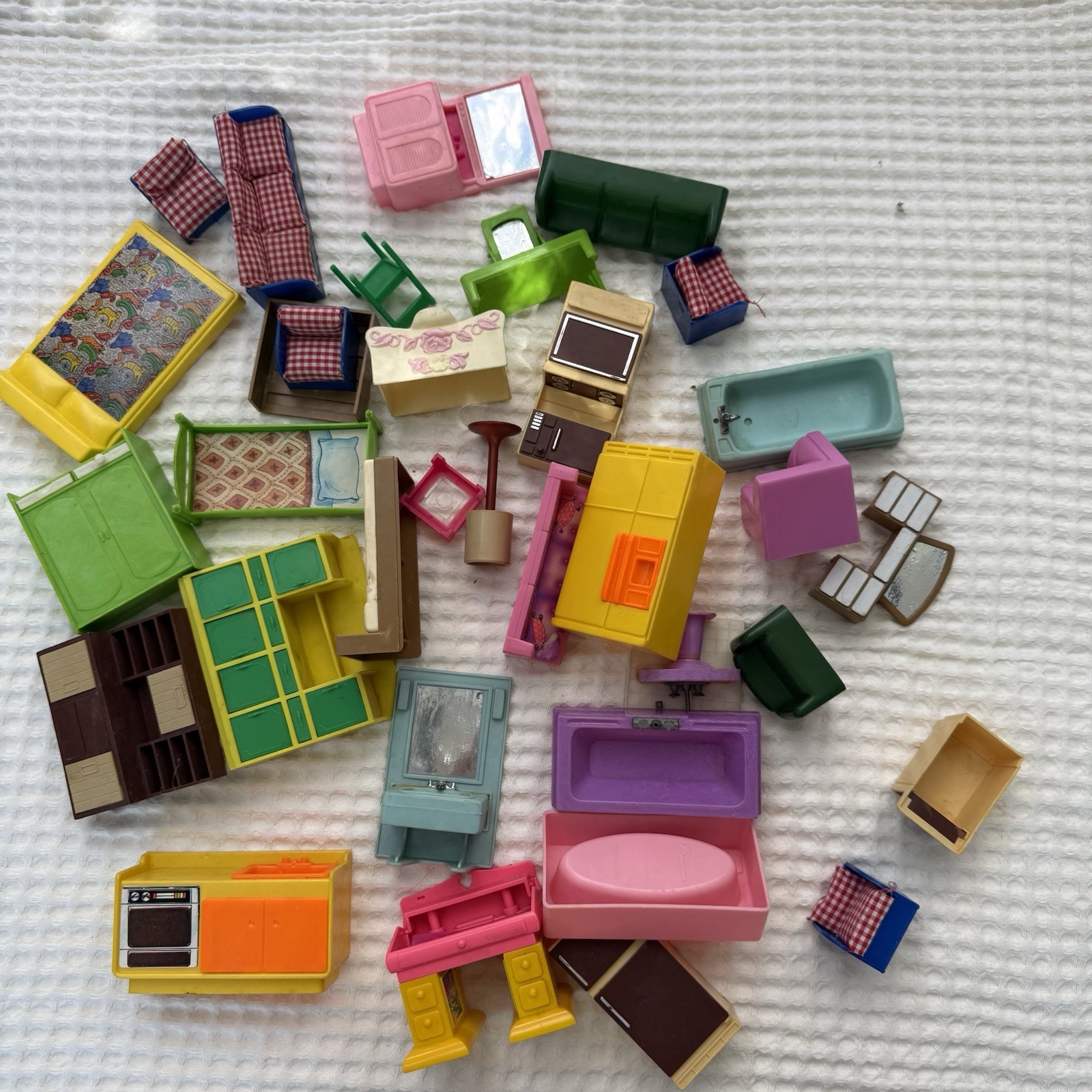 Vintage Mixed Dollhouse Furniture Lot