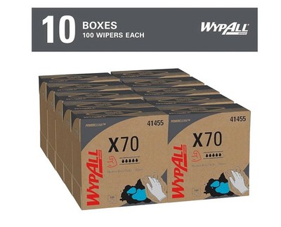 WypAll 41455 X70 9-1/10'' x 16-4/5'' Cloths- White (100/BX 10 BX/CT) FAST SHIPPING