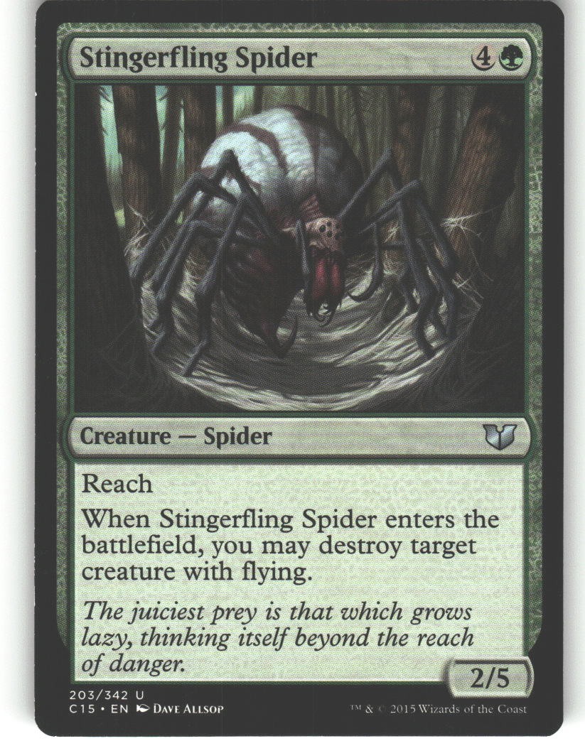 Stingerfling Spider - Commander 2015 - MTG - Uncommon - #203 - NM