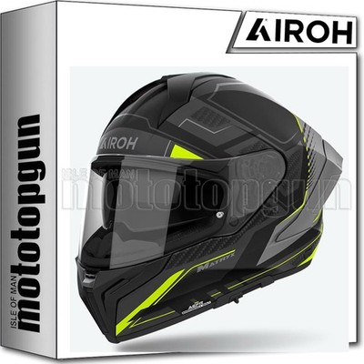 AIROH FULL FACE MOTORCYCLE HELMET MATRYX MXRK31 ROCKET MATTE YELLOW XL