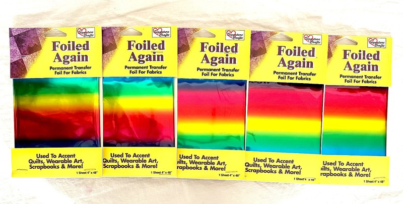 Signature Crafts Foiled Again Permanent Transfer Foil for Fabrics- 5 NEW Packs