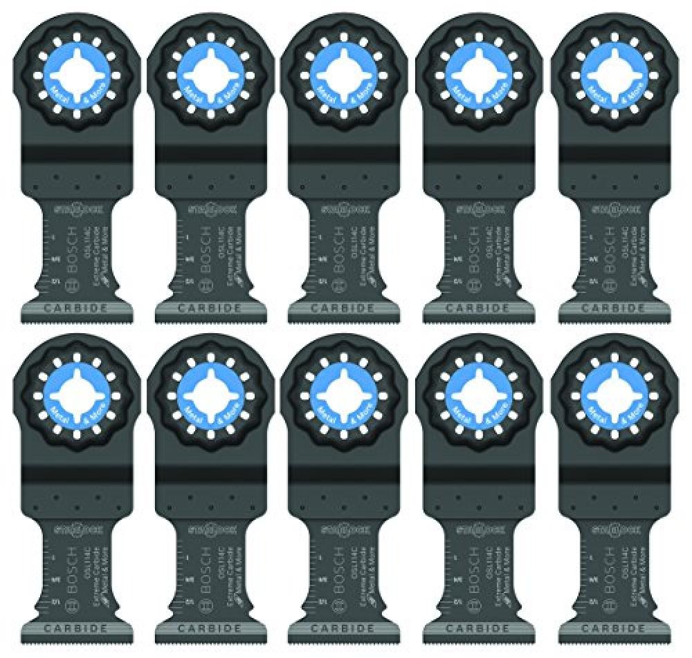 Bosch OSL114C-10 Starlock: 10 Lame Carburo per Metallo e Piastrelle