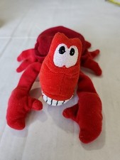 Disney Canasa Little Mermaid Sebastian Red Crab Bean Bag Stuffed Plush