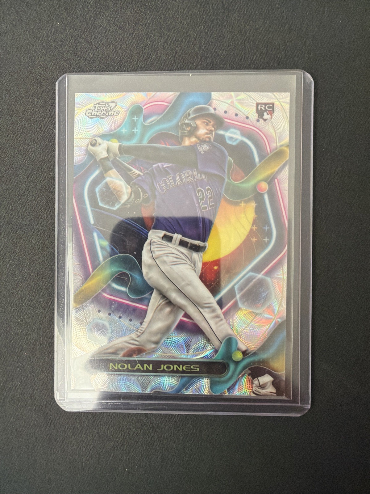 2023 Topps Chrome Cosmic Nolan Jones NUCLEUS REFRACTOR Rookie RC #74 Rockies