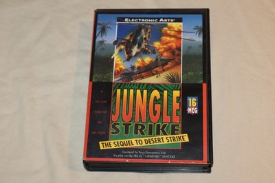 Jungle Strike (Sega Genesis, 1993) w/ CASE AND MANUAL