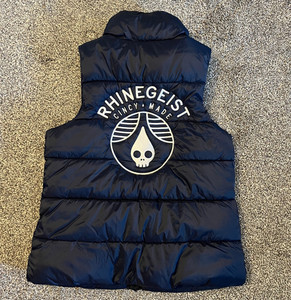 RARE RHINEGEIST BREWERY Cincinnati Ohio Beer Puffer Vest Small