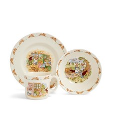 Royal Doulton Bunnykins 3-Piece Children's Set Bowl Plate One Handled Mug