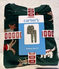 Carter's Baby  Toddler Holiday 2-Piece Velboa Pajama Set - Festive Dogs