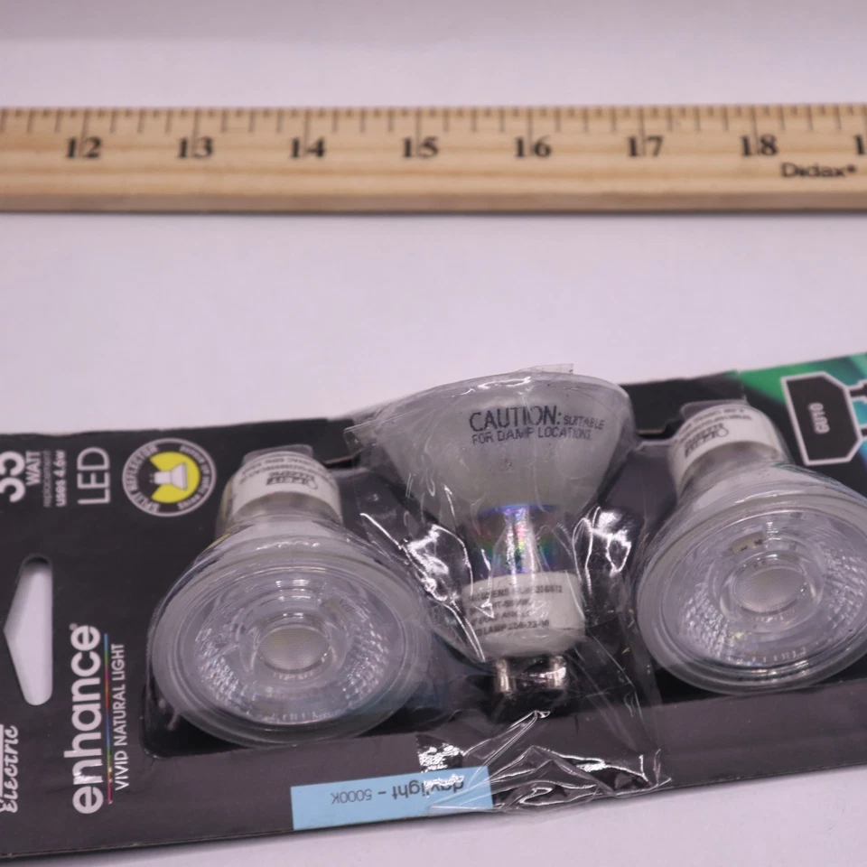 (3-Pk) Feit Electric Bi-Pin Base LED Light Bulb White 5000K 35W 120V GU10 - Image 3 of 4