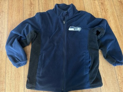 NFL Seattle Seahawks Mens Medium Full Zip Jacket Fleece Lined -Blue