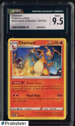 2025 Pokémon McDonald's Collection M24EN #001/015 Charizard CGC 9.5 MINT+