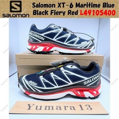 Salomon XT-6 Maritime Blue Black Fiery Red L49105400 Men's Size