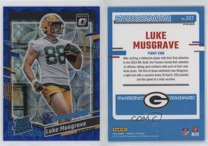 2023 Panini Donruss Rated Optic Preview Blue Scope Prizm Luke Musgrave Rookie RC