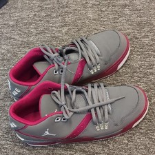 Jordan Flight 23 Fushia Gray Youth Boys Streatwear Shoes Size 7