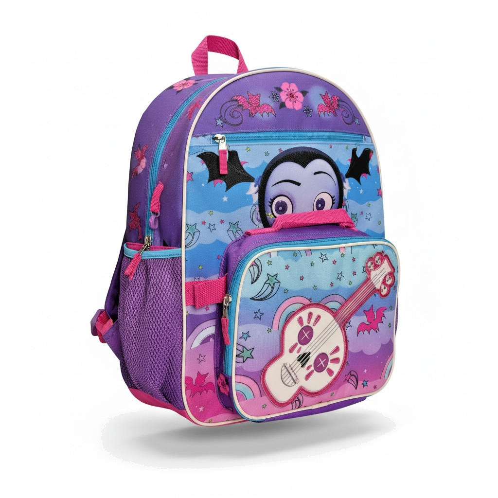 Disney Vampirina Backpack & Lunch Box 5 Piece Set With Water