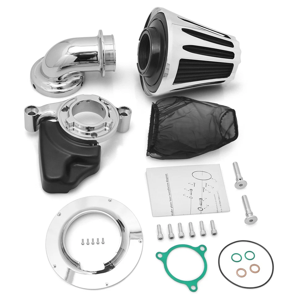 For Harley M8 Road Glide Street Glide Road King Softail Cone Air Cleaner Filters - Image 3 of 4