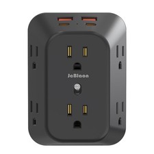 6 Outlet Wall Extender Surge Protector 4 USB A C Ports 1050J Power Strip Multi P