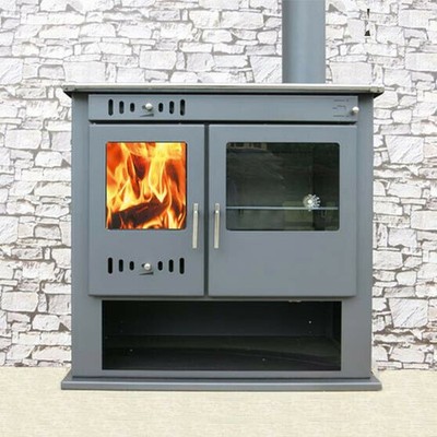 Wood Burning Range Cooker with Back Boiler Unvented Hot Water