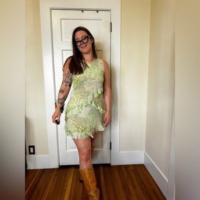 pastel green mini dress Clemence Mini Dress Sage