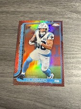 2025 Topps Chrome 42 Chuba Hubbard Football Leather Refractor Carolina Panthers