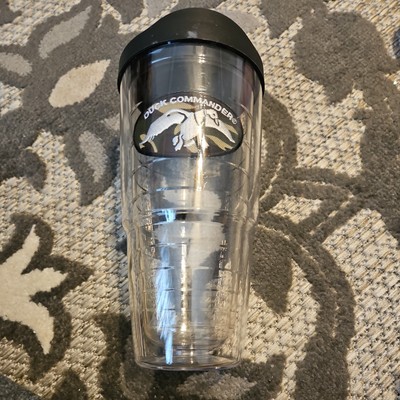 Duck Commander Tervis Tumbler 24oz. Clear With Embroidered White & Blue Patch. 