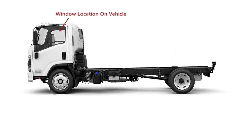 Se adapta a 96-11 Isuzu FSR FTR FVR FXR 00-08 FRR conductor puerta delantera izquierda ventana vidrio Foto 3 de 4