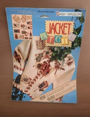 Vintage Fabric Applique Daisy Kingdom Jacket Patches Home Tweet Home Bird House 