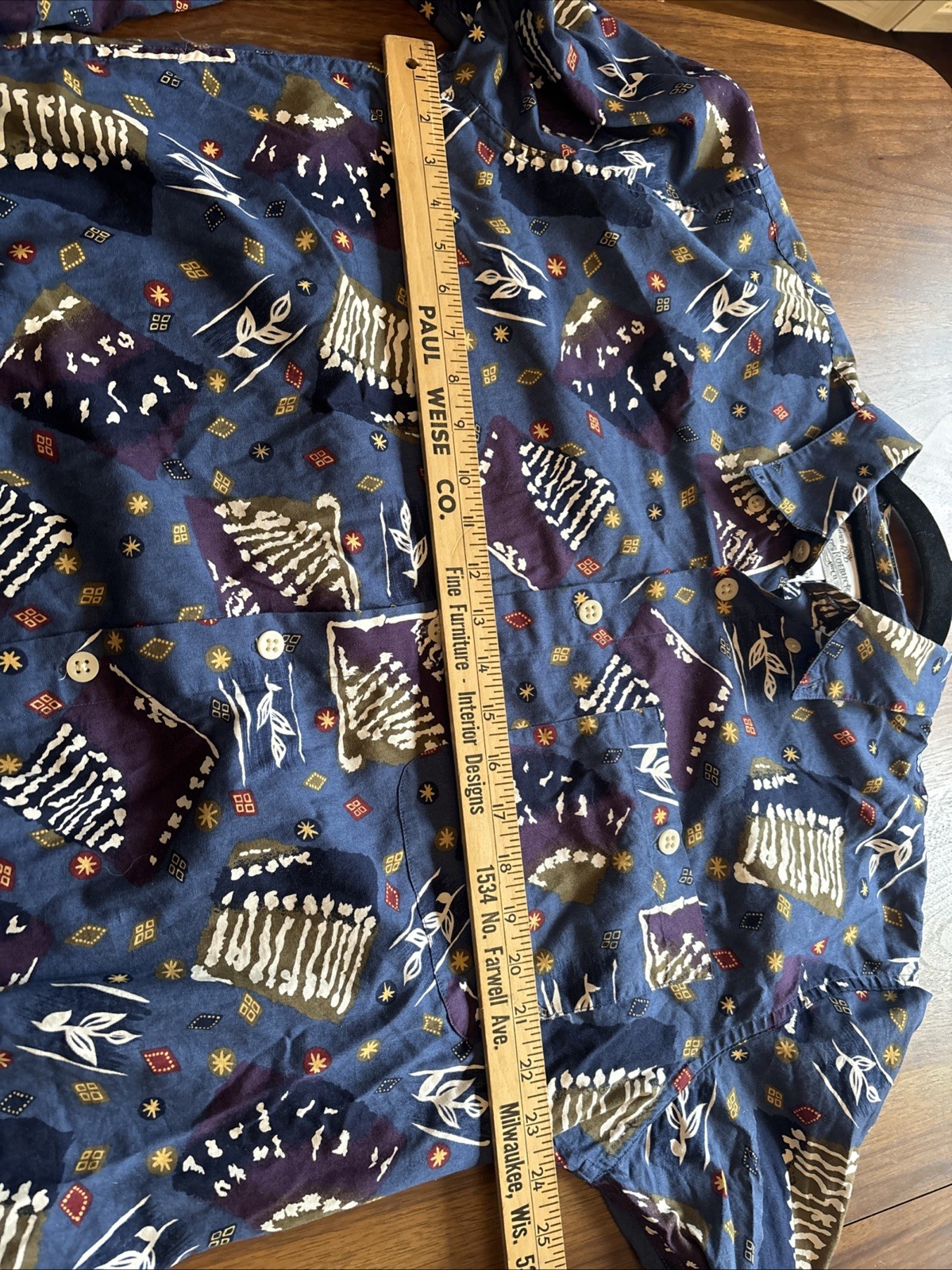 Mens   Sears  multicolor abstract   Button Cotton… - image 10