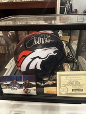 Denver Broncos Terrell Davis NFL  Helmet In Case With Coa And Photo.