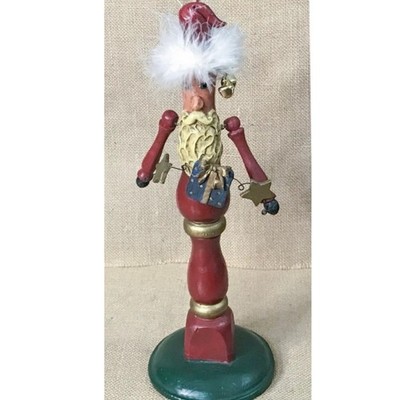 Tall Santa Claus Figure Folk Art Christmas Kitsch Holiday Festive REPAIRED READ