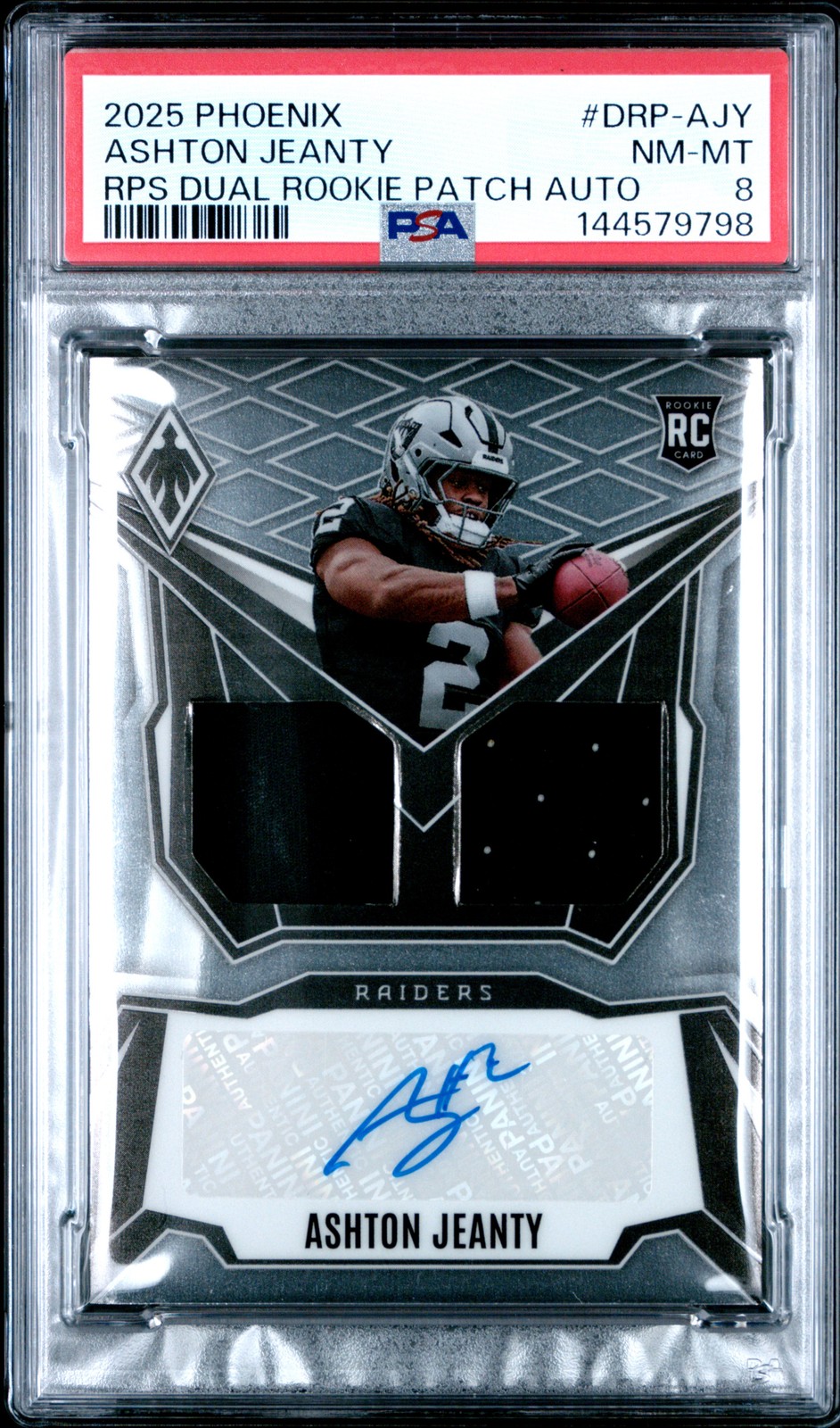 Ashton Jeanty Panini Phoenix Rps Dual Rookie Patch Autographs #DRPAJY Base