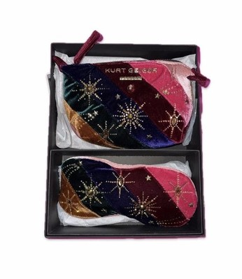 KURT GEIGER LONDON ACCESSORIES EYE MASK GIFT SET MULTICOLOR w EMBELLISHMENTS