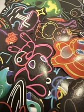Pokemon Stickers 10 Pack Waterproof Decal Sticker Set Bright Neon Random