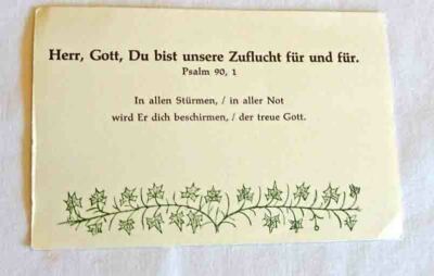 Lesezeichen, ''Gott, Du bist unsere Zuflucht'' Psalm 90,1, Karton, ca. 10,5 x 7 cm
