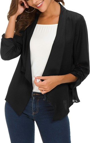 Women's Ruched Sleeve Lightweight Thin 