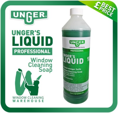 Unger's Unger Liquid Professional 1 Liter Fensterreinigungsseife Wasserzusatz