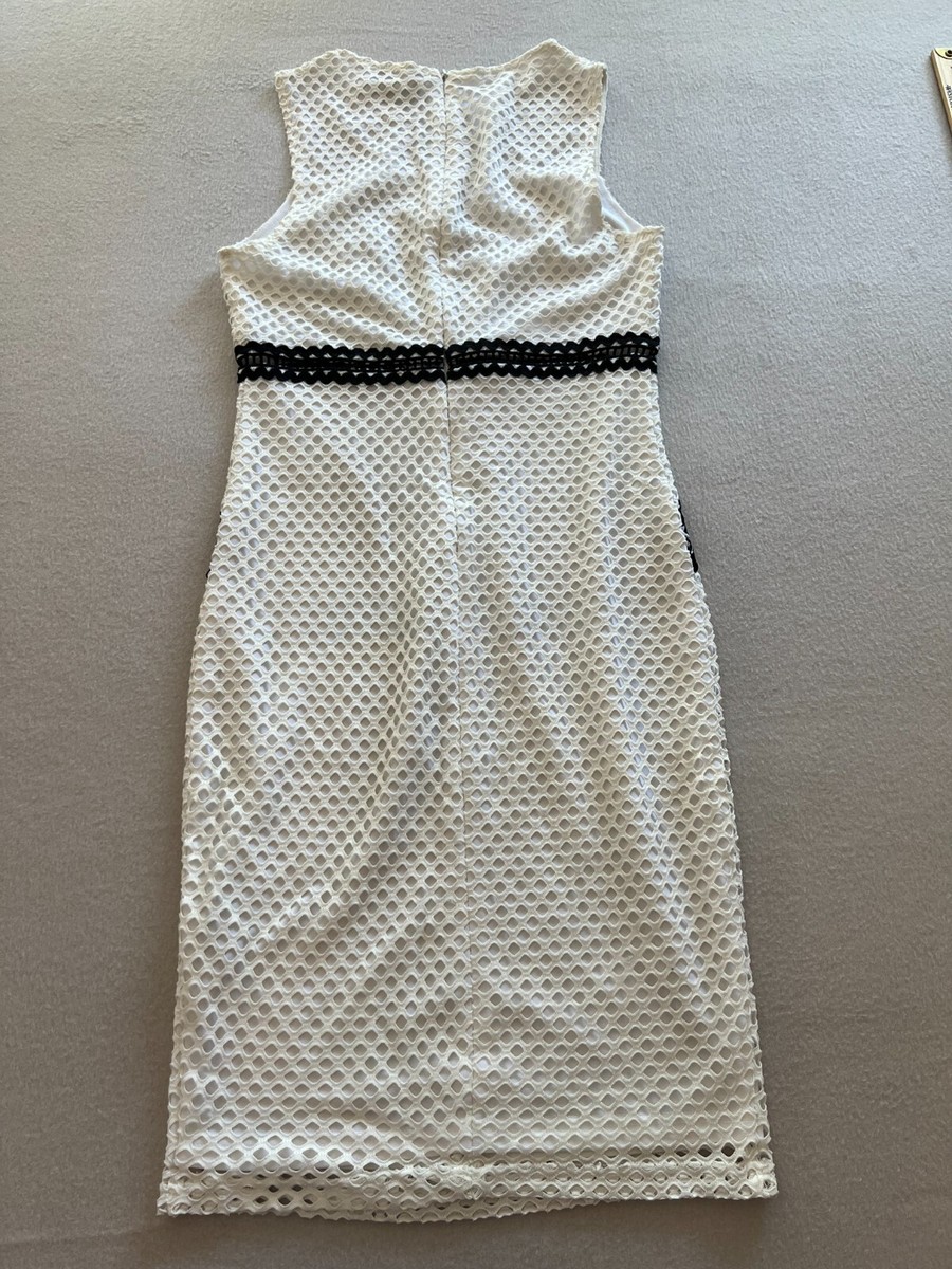 FOREVER 21 Midi Dress Womens Small White Stretch Sleeveless Lace Overlay  Bodycon | eBay