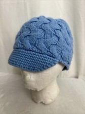 Obermeyer Juniors Beanie Knit Blue Small Bill Wool Acrylic One Size