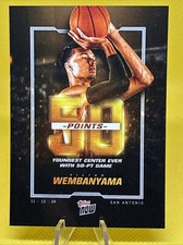 2024 Topps Now Victor Wembanyama Youngest Center Ever With 50 Point Game Rookie