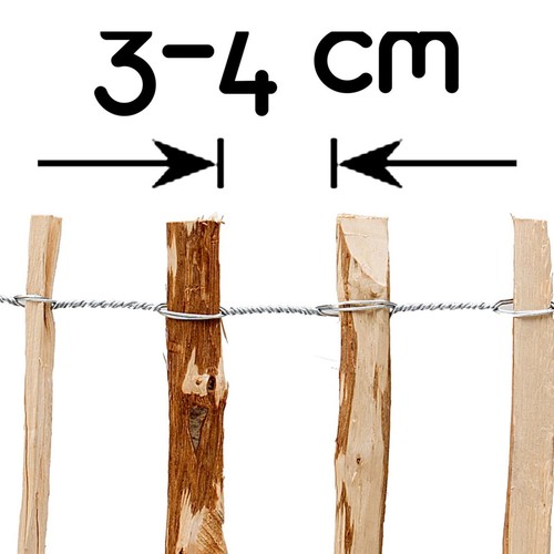 Steckzaun Holz Beet Rasen Baum Einfassung Umrandung Garten Roll Staketen Zaun - Bild 15 von 30